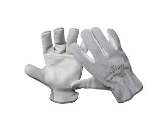 Luva Vaqueta Mista Branca