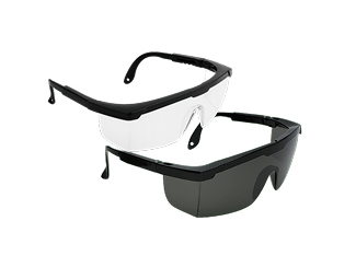 Óculos de Proteção EPI Preto e Transparente